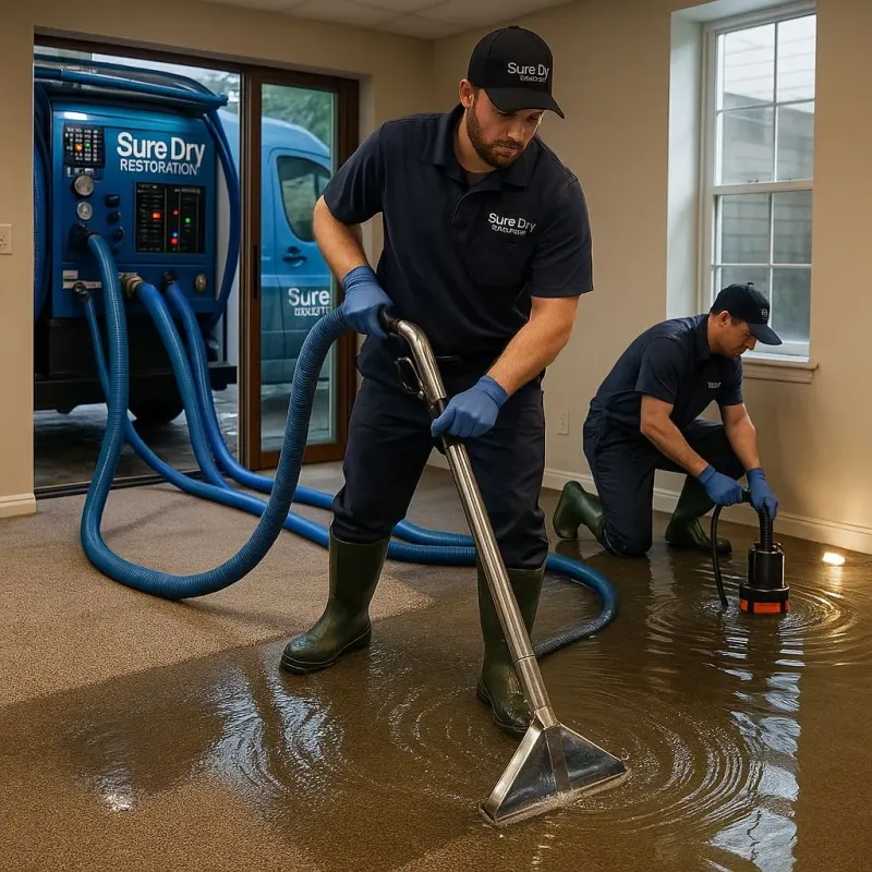 Water Extraction and Removal process in West Wareham, MA